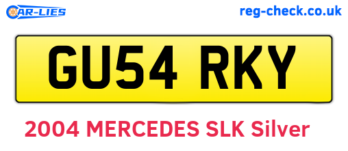 GU54RKY are the vehicle registration plates.