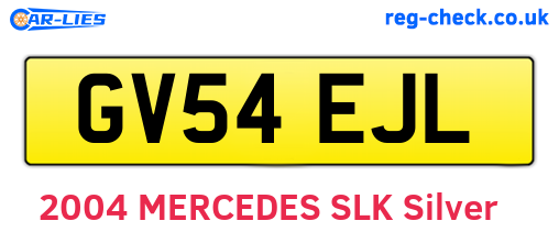 GV54EJL are the vehicle registration plates.