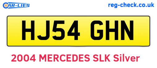 HJ54GHN are the vehicle registration plates.