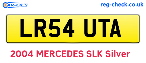 LR54UTA are the vehicle registration plates.