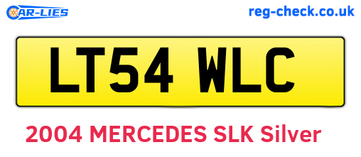 LT54WLC are the vehicle registration plates.