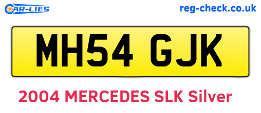 MH54GJK are the vehicle registration plates.