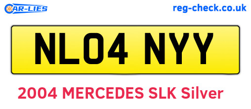 NL04NYY are the vehicle registration plates.