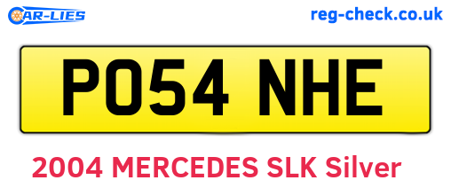 PO54NHE are the vehicle registration plates.