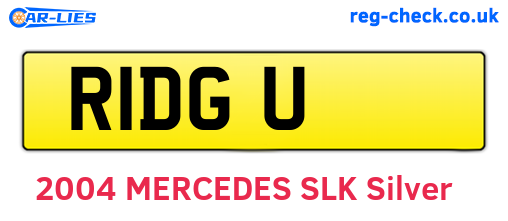 R1DGU are the vehicle registration plates.