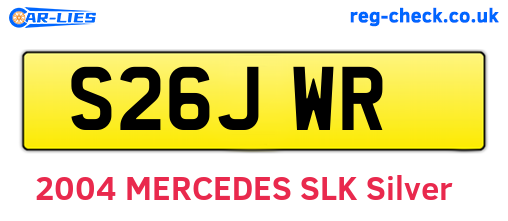 S26JWR are the vehicle registration plates.