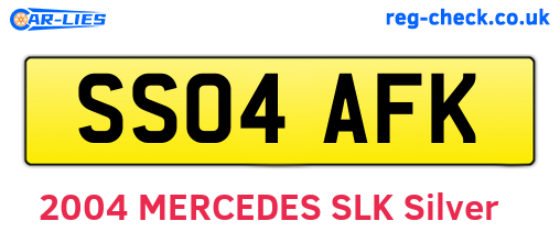 SS04AFK are the vehicle registration plates.