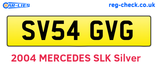 SV54GVG are the vehicle registration plates.