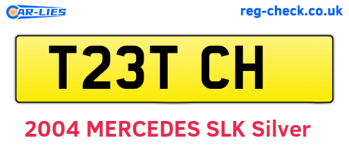 T23TCH are the vehicle registration plates.