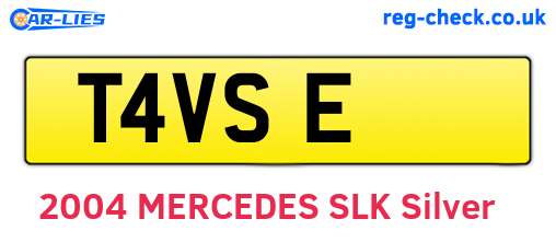 T4VSE are the vehicle registration plates.