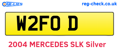 W2FOD are the vehicle registration plates.
