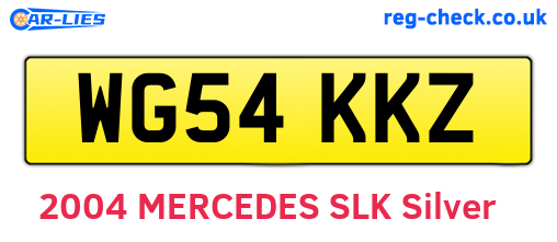 WG54KKZ are the vehicle registration plates.