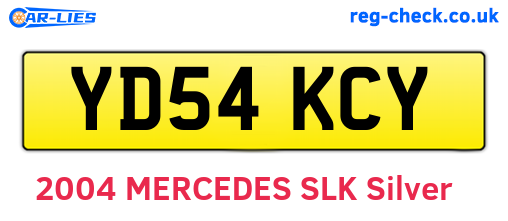YD54KCY are the vehicle registration plates.