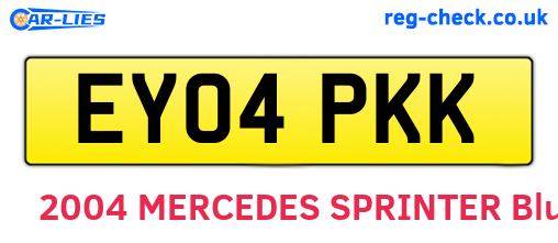 EY04PKK are the vehicle registration plates.