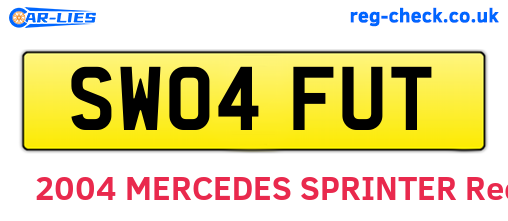 SW04FUT are the vehicle registration plates.