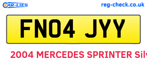 FN04JYY are the vehicle registration plates.