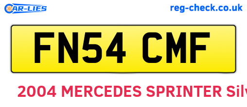 FN54CMF are the vehicle registration plates.