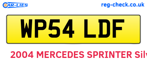 WP54LDF are the vehicle registration plates.