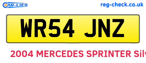 WR54JNZ are the vehicle registration plates.