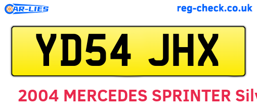 YD54JHX are the vehicle registration plates.
