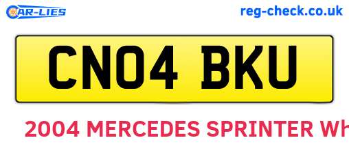CN04BKU are the vehicle registration plates.