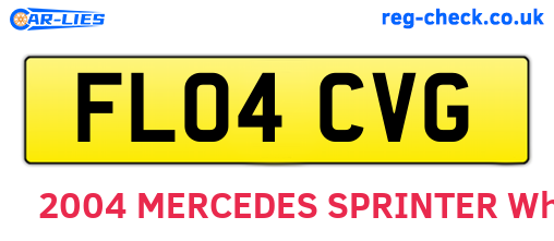 FL04CVG are the vehicle registration plates.