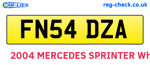 FN54DZA are the vehicle registration plates.
