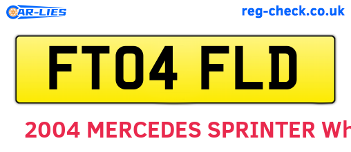 FT04FLD are the vehicle registration plates.