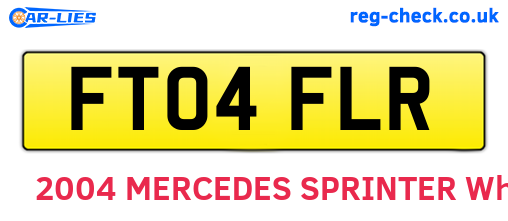 FT04FLR are the vehicle registration plates.