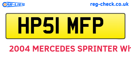 HP51MFP are the vehicle registration plates.