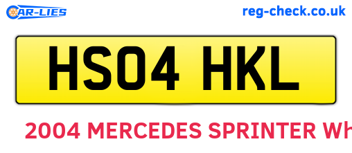 HS04HKL are the vehicle registration plates.