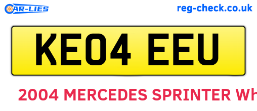 KE04EEU are the vehicle registration plates.
