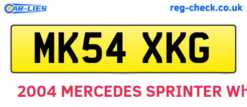 MK54XKG are the vehicle registration plates.