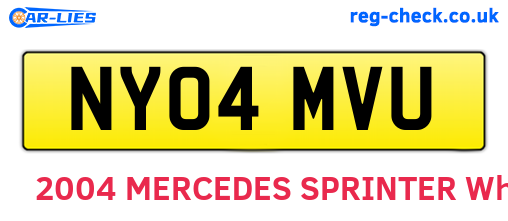 NY04MVU are the vehicle registration plates.