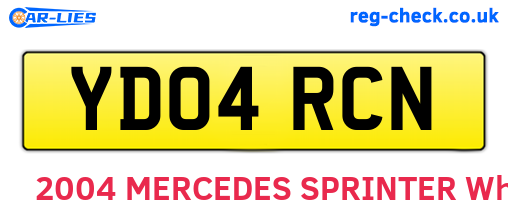 YD04RCN are the vehicle registration plates.
