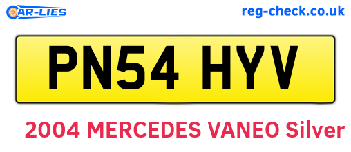PN54HYV are the vehicle registration plates.