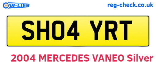 SH04YRT are the vehicle registration plates.