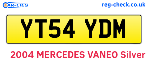YT54YDM are the vehicle registration plates.
