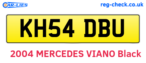 KH54DBU are the vehicle registration plates.