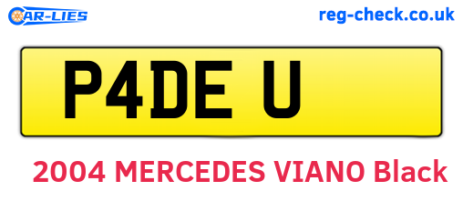 P4DEU are the vehicle registration plates.