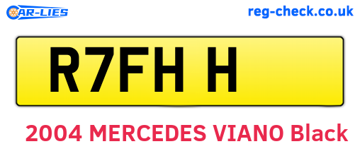 R7FHH are the vehicle registration plates.