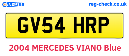 GV54HRP are the vehicle registration plates.
