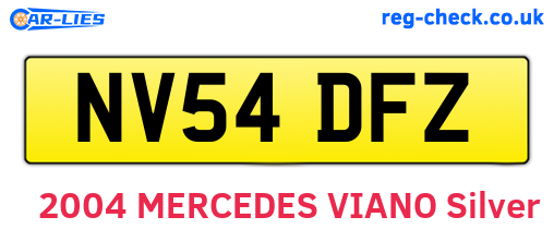 NV54DFZ are the vehicle registration plates.