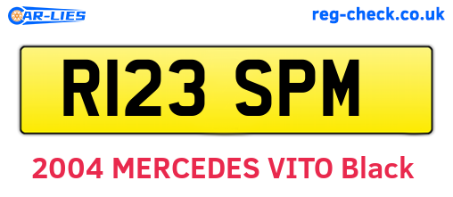R123SPM are the vehicle registration plates.