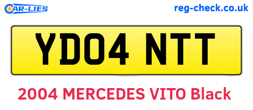 YD04NTT are the vehicle registration plates.
