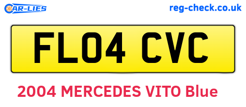 FL04CVC are the vehicle registration plates.