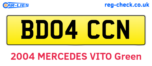 BD04CCN are the vehicle registration plates.