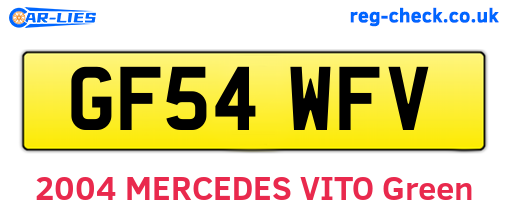 GF54WFV are the vehicle registration plates.