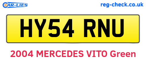 HY54RNU are the vehicle registration plates.