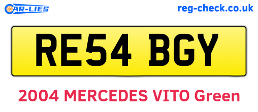 RE54BGY are the vehicle registration plates.